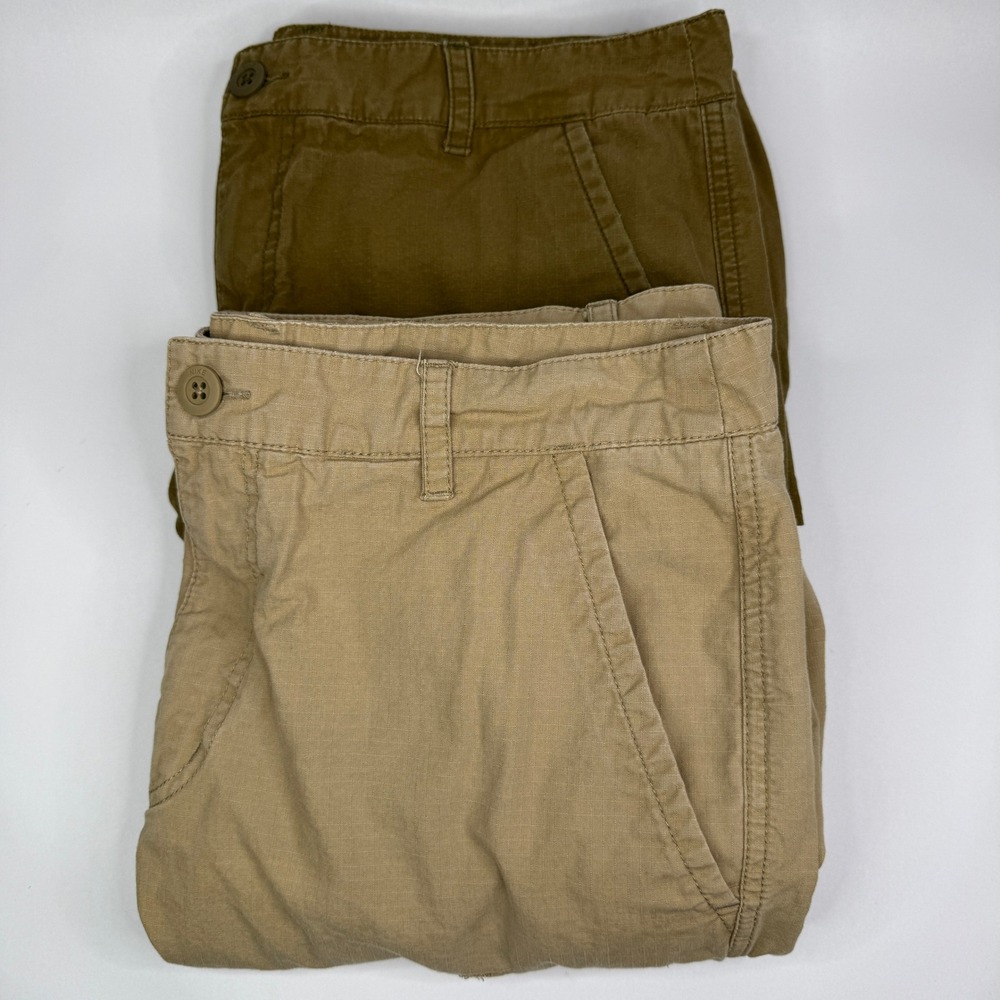 Nike Cargo Shorts Mens 34 Brown Tan 613644-322 Ripstop Utility Zipper Pocket Y2K